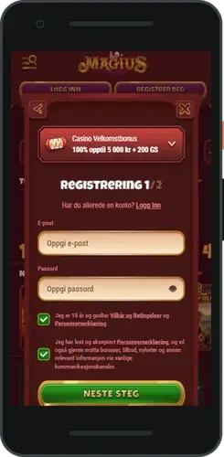 Magius casino register